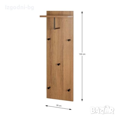 Вертикална стенна закачалка от MDF, снимка 2 - Закачалки - 43158156