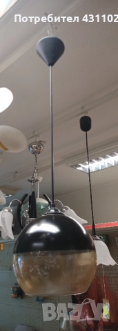 Осветително тяло- стъклена сфера- черна.