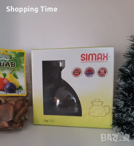 НОВ изцяло стъклен чайник SIMAX 1.5л, Спиди/лично предаване, снимка 3 - Сервизи - 48328863