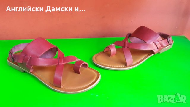 Английски дамски сандали естествена кожа-2 цвята, снимка 9 - Сандали - 28580151