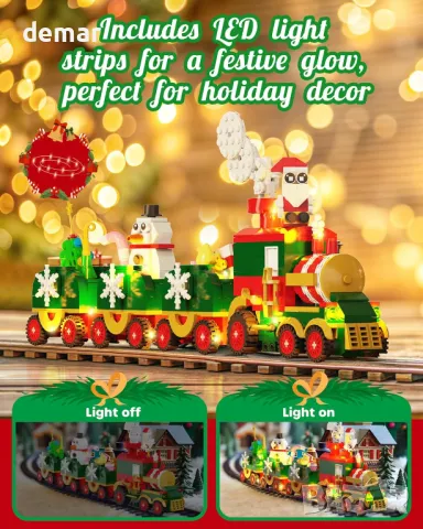 D-FantiX Advent Calendar 2024 Коледен влак, градивни блокчета с LED светлина, снимка 3 - Образователни игри - 47510391