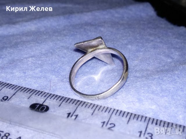 СТИЛЕН ДИЗАЙНЕРСКИ МОДЕН СРЕБЪРЕН АРТ ПРЪСТЕН ВИСОКА ПРОБА СРЕБРО с ЩЕМПЕЛ на АВТОРА 36621, снимка 6 - Пръстени - 39976305