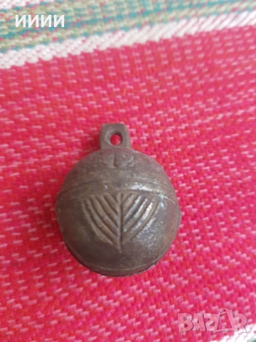 Бронзова хлопка звънец орехче 5, снимка 2 - Антикварни и старинни предмети - 52836913