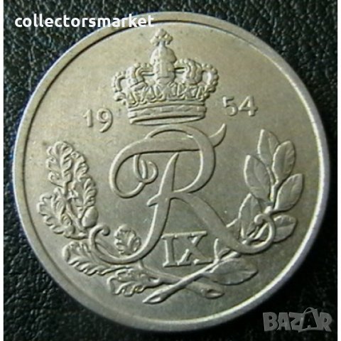 25 оре 1954, Дания, снимка 2 - Нумизматика и бонистика - 28379161