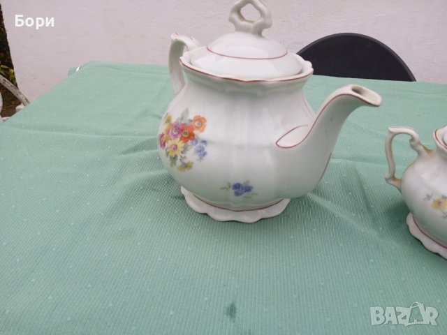 Порцелан чайник и захарница, снимка 11 - Аксесоари за кухня - 36635924