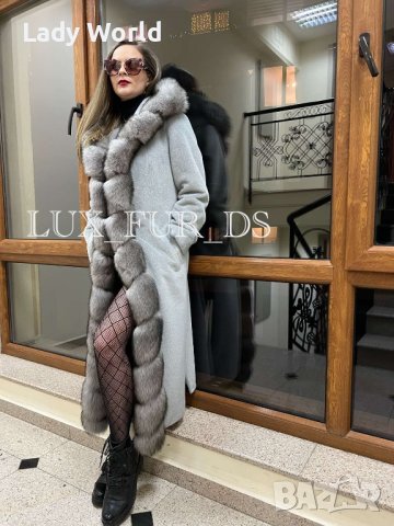 Луксозно палто от ЛАМА И ЛИСИЦА, размер С, снимка 7 - Палта, манта - 28805100