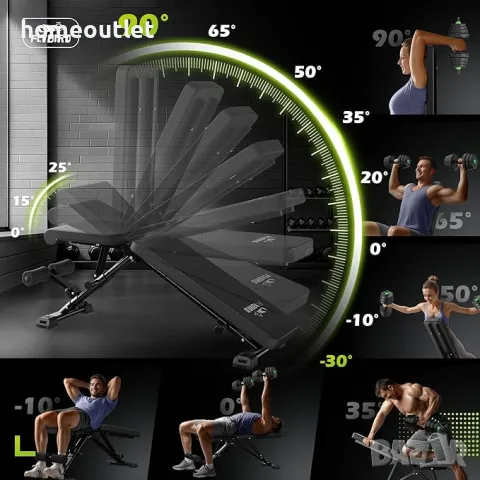 ПРОМОЦИЯ Многофункционална регулируема пейка за упражнения FB-17YLD02 (DUMPBBELL BENCH), снимка 4 - Фитнес уреди - 48021674