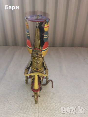 Рядка тенекиена играчка слон на триколка, снимка 2 - Колекции - 37129207