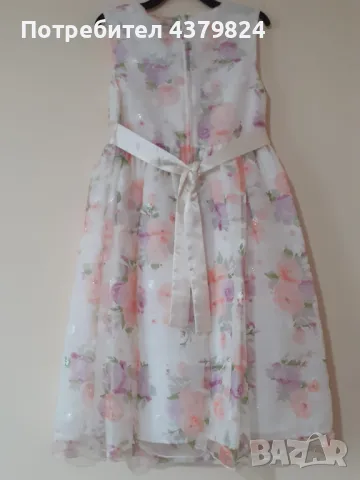 Нова немска официална детска рокля с тюл р.146 Запазено, снимка 2 - Детски рокли и поли - 49859795