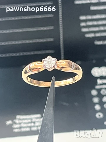 Сребърен пръсте 925 с позлата, снимка 2 - Колиета, медальони, синджири - 50466687