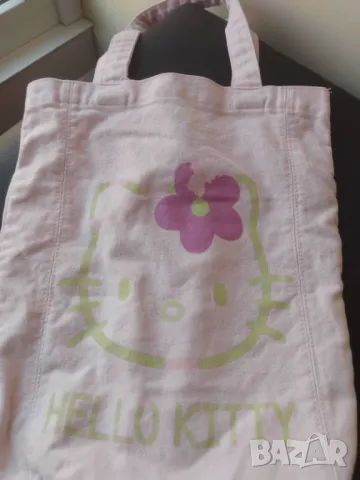 Hello Kitty изцяло памучна плътна торба за пазаруване или друго, снимка 6 - Кенгура и ранички - 49150461