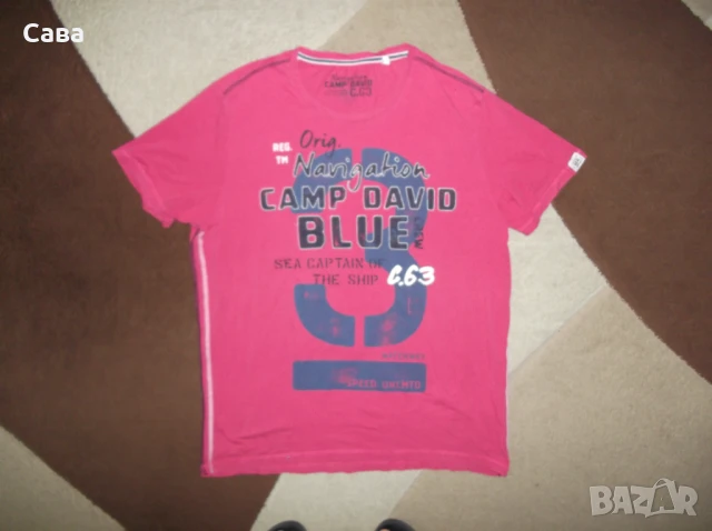 Тениски CAMP DAVID  мъжки,2ХЛ  /бяла,червена,розова/, снимка 12 - Тениски - 50328972