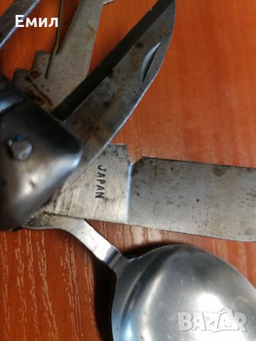 Стар комбиниран сгъваем нож JAPAN , снимка 3 - Колекции - 34945076