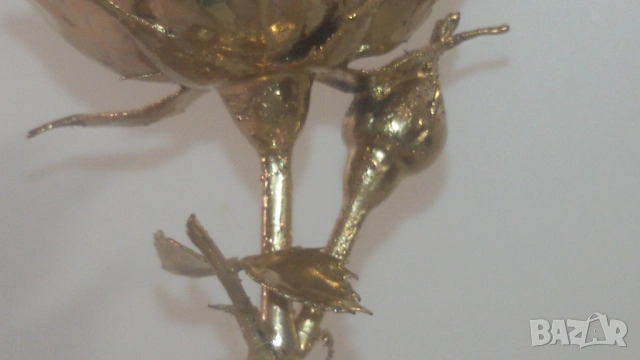 Метална златиста роза в стъклен купол, снимка 8 - Декорация за дома - 53371919