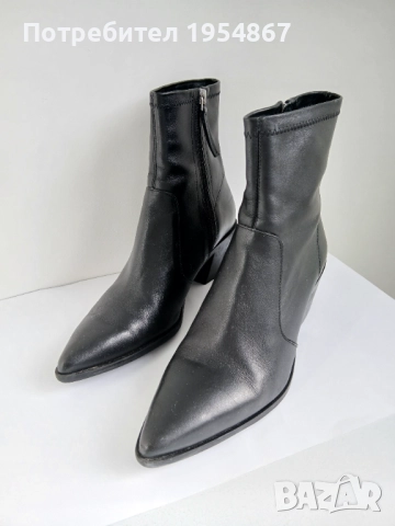 ZARA боти 38 номер естествена кожа, снимка 2 - Дамски боти - 52033586