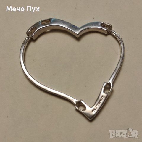 Сребърна висулка Голямо сърце (33), снимка 3 - Колиета, медальони, синджири - 43766853