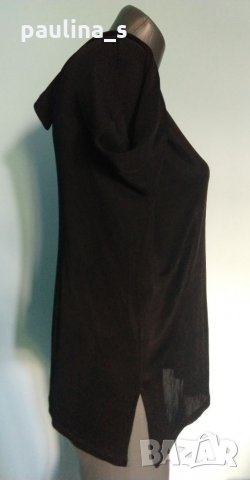 Туника / блуза с дълъг ръкав / ацетатна коприна "Fendi"® / кожен ефект, снимка 5 - Туники - 33437328
