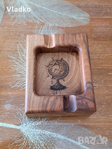 Дървен пепелник за пури , снимка 3 - Други стоки за дома - 52510906