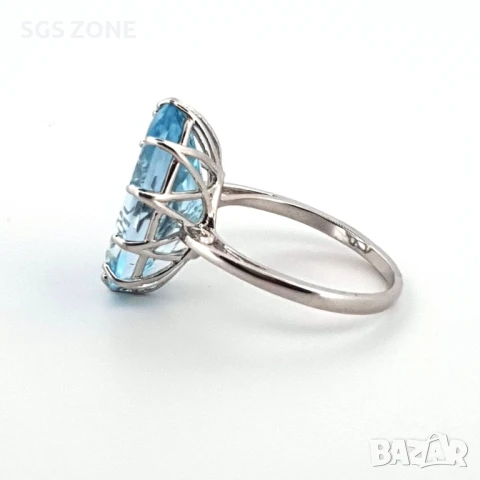 СУПЕР ПРЪСТЕН СРЕБРО 925 с TOPAZ SWISS , снимка 4 - Пръстени - 51218956
