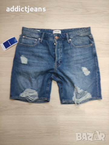 Мъжки къси дънки Jack&Jones размер XL, снимка 2 - Къси панталони - 43143791