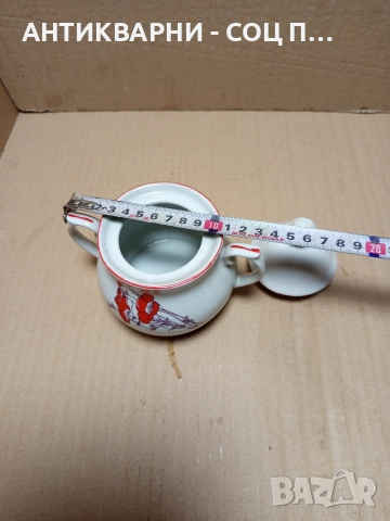 Соц Стара Порцеланова Захарница. , снимка 9 - Антикварни и старинни предмети - 52776909