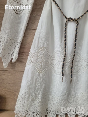 Бяла рокля рязана дантела , снимка 10 - Рокли - 50726604