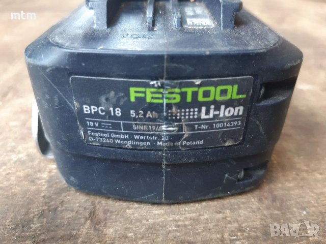 Батерия festool , снимка 3 - Винтоверти - 37822779