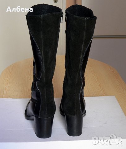 Дамски ботуши от естествена кожа и велур., снимка 5 - Дамски ботуши - 26875387