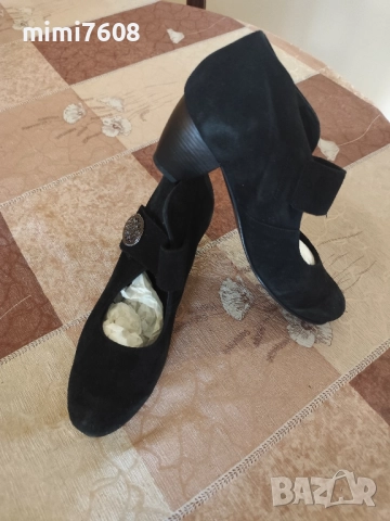 обувки от велур , снимка 6 - Дамски обувки на ток - 51658780