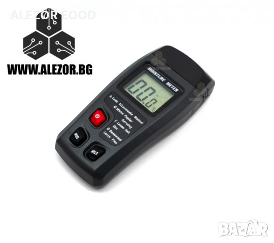 Влагомер За Дървесина, 0 - 99%, Захранване 1 Х 9V, LCD Дисплей, 20200016, снимка 4 - Измервателни инструменти - 30007494