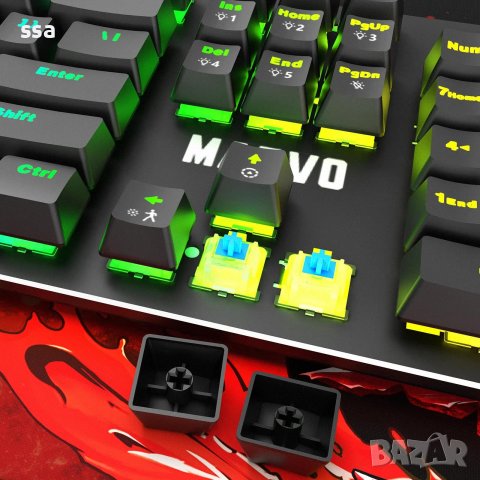 Marvo Геймърски комплект Gaming COMBO CM372 3-in-1 - Mechanical Keyboard, Mouse, Mousepad, снимка 9 - Други - 43434904