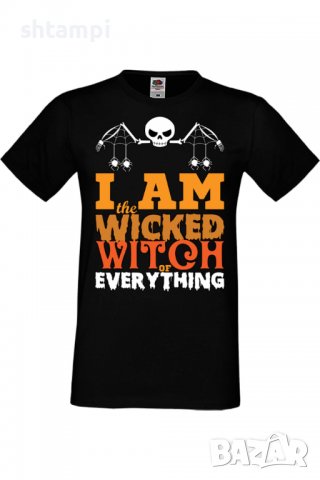 Мъжка тениска I'm The Wicked Witch Of Everything 2,Halloween,Хелоуин,Празник,Забавление,Изненада,, снимка 2 - Тениски - 38130338