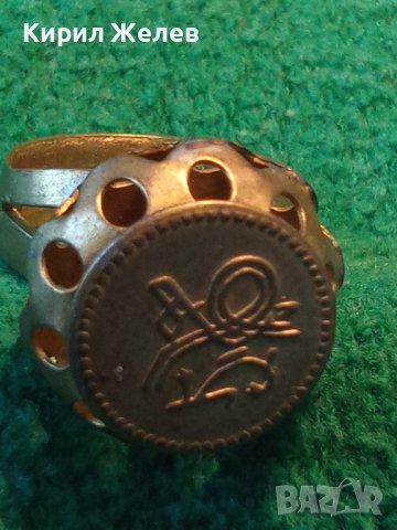 СТАРИНЕН МЕСИНГОВ РЪЧНО МАЙСТОРСКИ ИЗРАБОТЕН ПРЪСТЕН от ДИНАР РЯДЪК за КОЛЕКЦИЯ 26723, снимка 3 - Антикварни и старинни предмети - 36771568