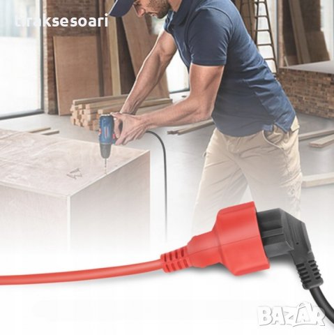 Удължител кабел за ток с щепсел и контакт тип шуко 30 метра, снимка 5 - Друга електроника - 43708357