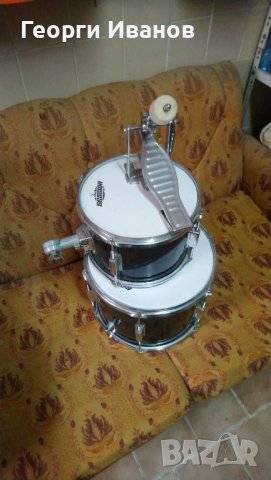 Продавам 2 алт барабана и педал за каса, снимка 1 - Ударни инструменти - 37396156