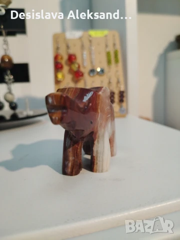 Слонче от мраморен оникс, много изгодно , снимка 2 - Колекции - 51309269