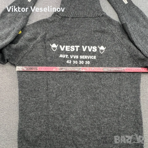 Snickers Мъжки Вълнен Пуловер XL 1/4 Зип Плетен Работен, снимка 4 - Пуловери - 53067520