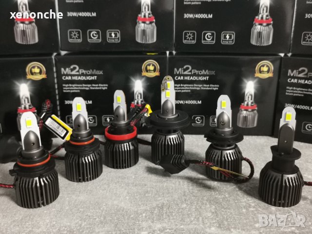 LED крушки за основни фарове  H1 Н4 Н7 Н11 НВ3 НВ4 Mi2ProMax LED 8000 lm