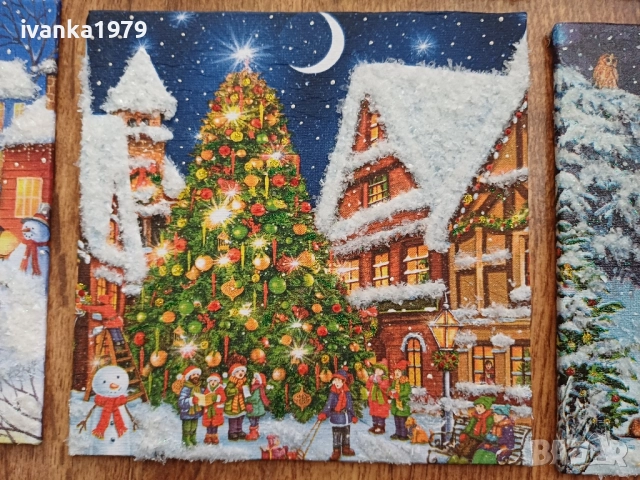 Коледни пана украсени със сняг, снимка 6 - Коледни подаръци - 52105483