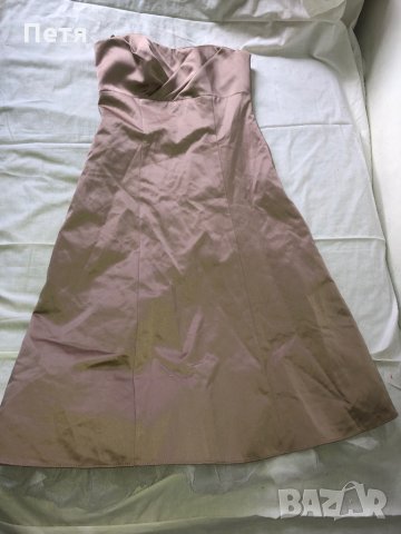 Дамска бежова официална рокля