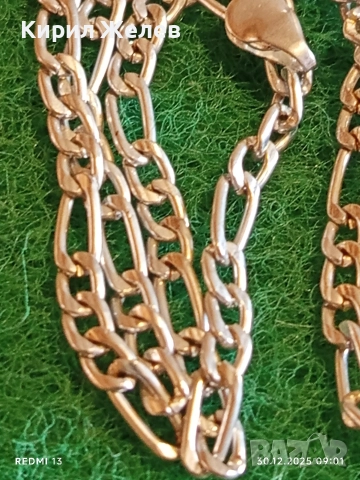 Сребърен ланец плетка тип ФИГАРО класически изчистен дизайн майсторска изработка 31119, снимка 6 - Колиета, медальони, синджири - 52933386