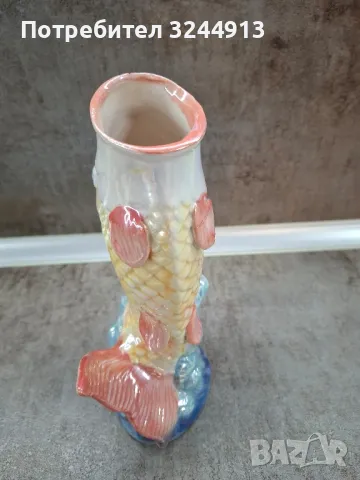 Порцеланова ваза във форма на риба , снимка 5 - Вази - 48884363