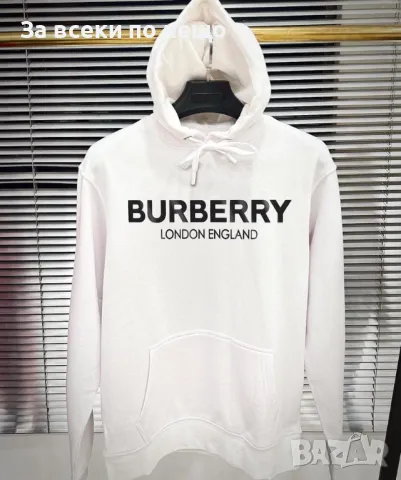 Унисекс суитчър✅Дамски суитчър с качулка Berberry✅Мъжки суитчър с качулка Бърбъри Код LFS168, снимка 3 - Суичъри - 47859296