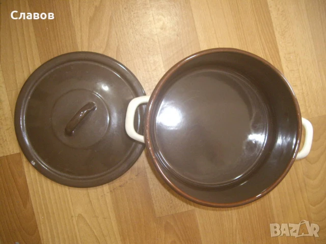 Нова емайлирана тенджера 5 л 20 см, снимка 2 - Съдове за готвене - 51396684