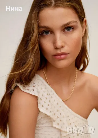 Дантелена рокля с едно рамо Mango , снимка 2 - Рокли - 47267796