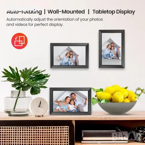 Цифрова фоторамка Frameo-10.1" WiFi IPS сензорен екран 1280 * 800,32GB, снимка 3 - Друга електроника - 49747817