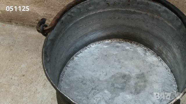 отличен възрожденски кован казан, бакър съд за варене на курбани 40 литра, снимка 4 - Антикварни и старинни предмети - 38365271