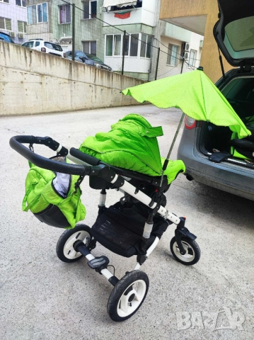 Бебешка количка Adbor Zarra 3in1 зелена, снимка 5 - Детски колички - 52930863