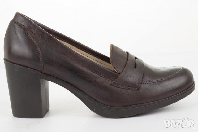Дамски кожени обувки в тъмнокафяво марка Amparo Infantes, снимка 3 - Дамски обувки на ток - 33471967