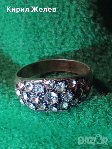 СТАР СКЪПОЦЕНЕН СРЕБЪРЕН БЕЛ ЕПОК АРТ ПРЪСТЕН с ЦИРКОНИ 25832, снимка 3 - Пръстени - 35884564